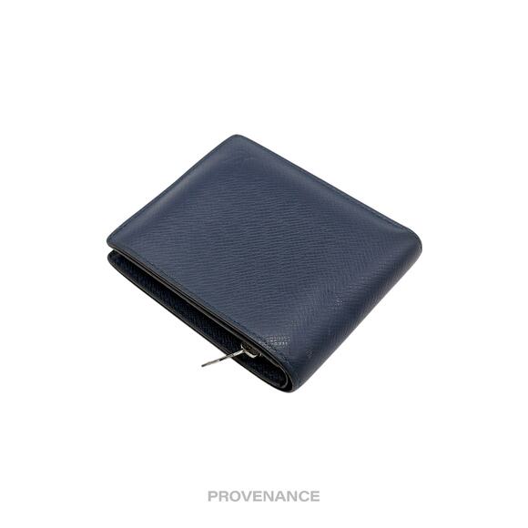 🔴 Louis Vuitton Amerigo Wallet - Navy Blue Taiga Leather - Picture 5 of 12